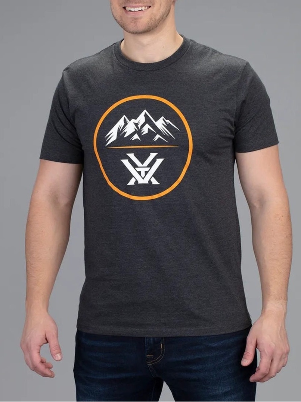 Vortex Optics Three‎ Peaks Graphic T-Shirt Charcoal Heather Men's 3XL